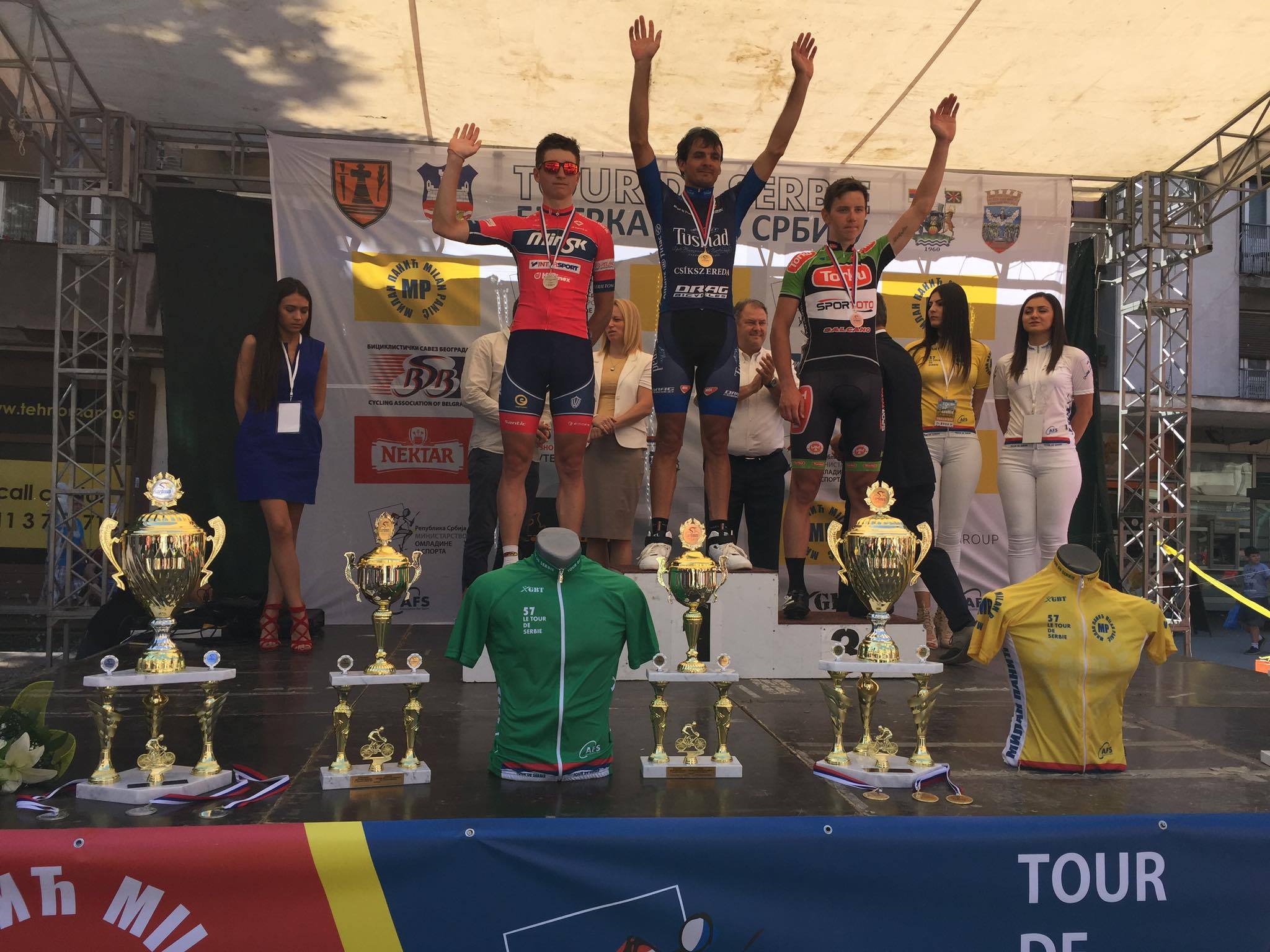 Medals for DRAG sponsored teams at Tour of Serbia 2017