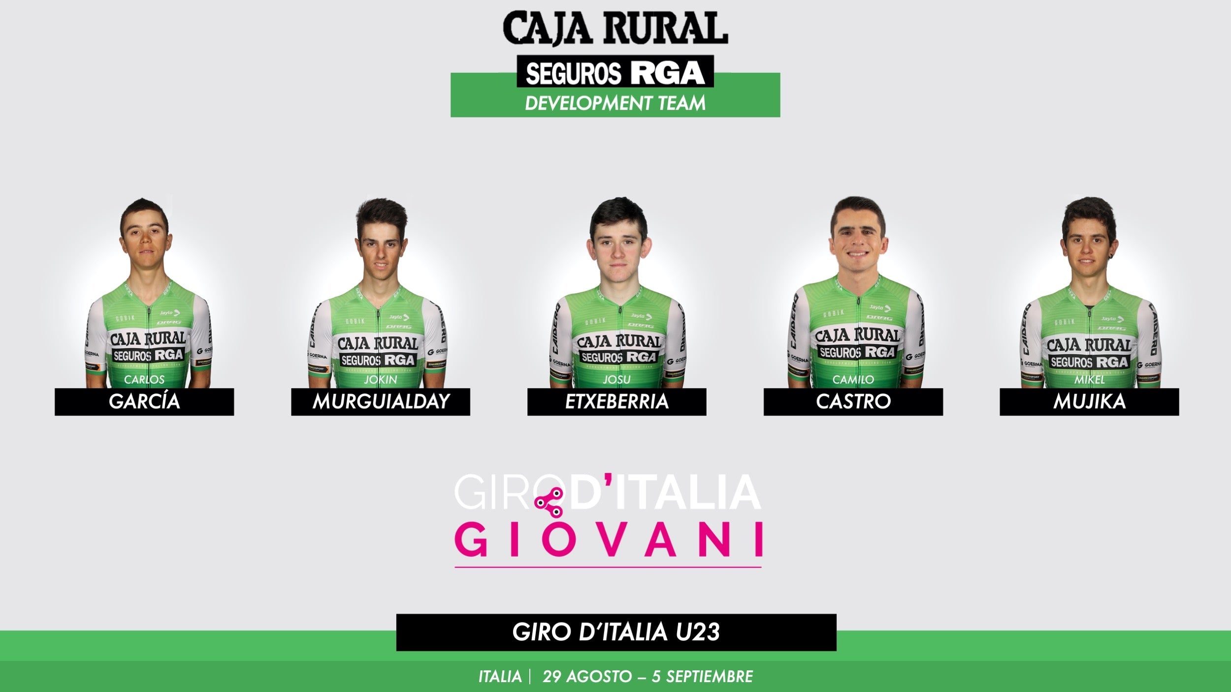 Filial Caja Rural-Seguros RGA will compete on Giro d'Italia U23 from August 29 to September 05, 2020 on their DRAG bikes