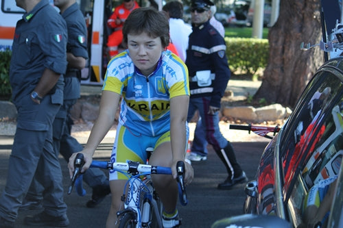 Olena Demydova of Ukraine takes Bronze at the World Road Racing Championship