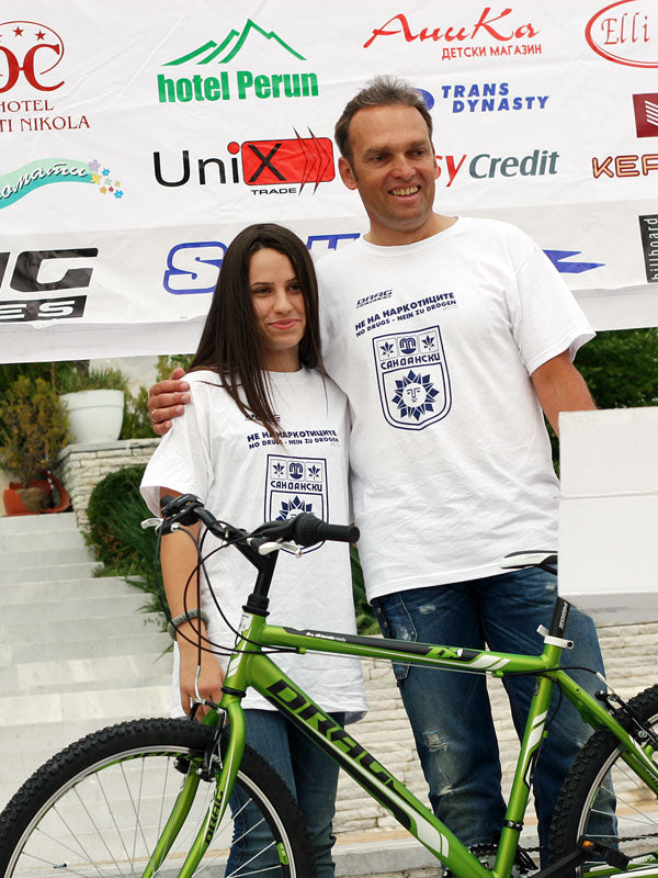 Cycling legend Olaf Ludwig at the annual bike ride in Sandanski
