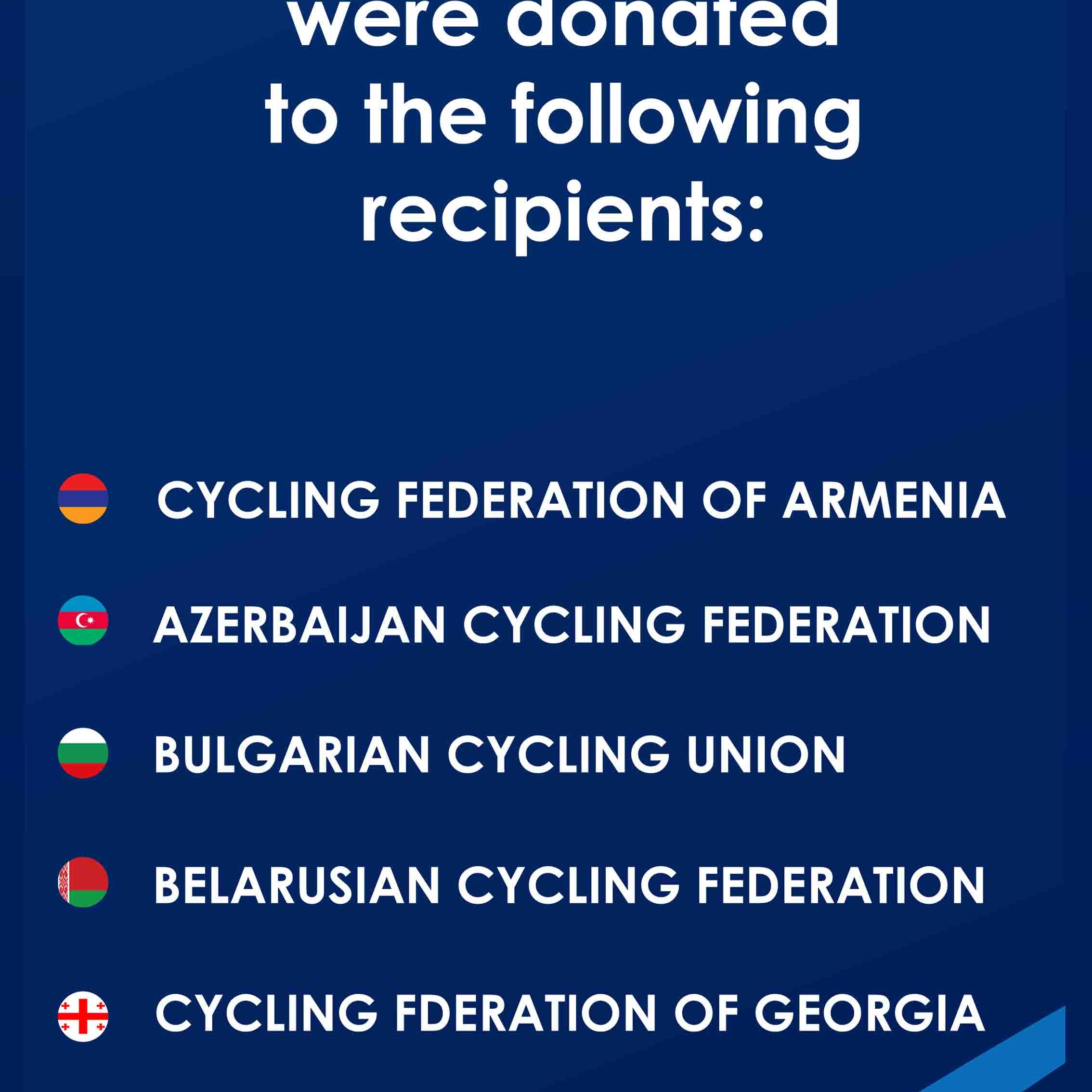 DRAG is the official supplier of the European Cycling Union